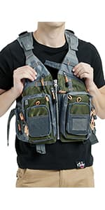 Obcursco Fly Fishing Vest for Men and Women with Breathable Mesh, Trout Fishing Gear, for Outdoors Stream Fishing