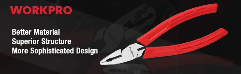 WORKPRO 6.5" Linesman S Screw Extractor Pliers(Combination Pliers) with Unique Non-slip Jaws, Stripped Screw Remover Tool, Lineman Plier for Quickly Removal of Damaged or Rusted Fasteners