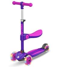 LED Light-Up Wheels, 3 Adjustable Handlebar, Easy Assembly, Lightweight, Wide Anti-Slip Deck, Lean to Steer, Max Load 110 lbs Gotrax KS1 Kids Kick Scooter, 3 Wheels for Boys & Girls 2-8, Gifts B0CCYMV1T1
