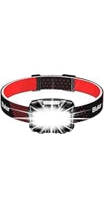 Blukar LED Headlamp Rechargeable,2000L High Lumen Super Bright Dimmable Headlight Flashlight with Motion Sensor- 8 Modes,Spotlight&Floodlight,IPX5 Waterproof for Camping,Hiking,Running,Fishing -2 Pack