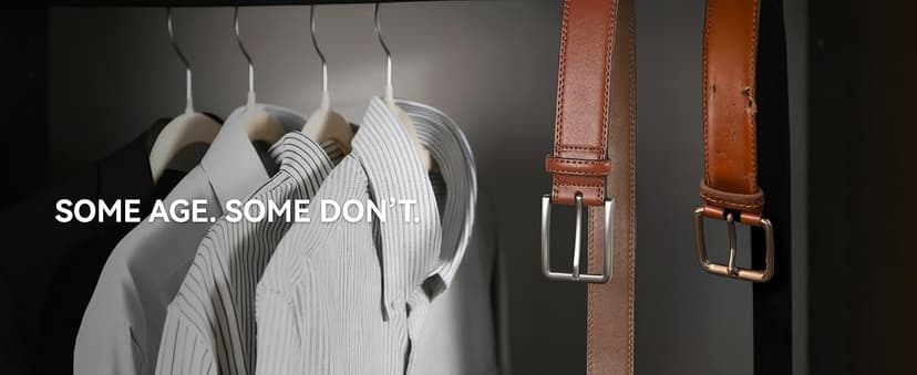 CHAOREN Leather Dress Belt Men 2 Pack - 1 3/8" Mens Belts for Work Business Casual Jeans