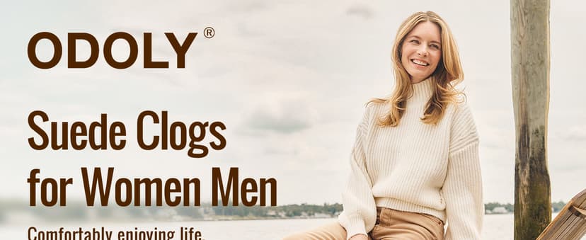 ODOLY Genuine Suede Clogs for Women Men Soft Cork Footbed Leather Mules Comfort Potato Shoes with Arch Support