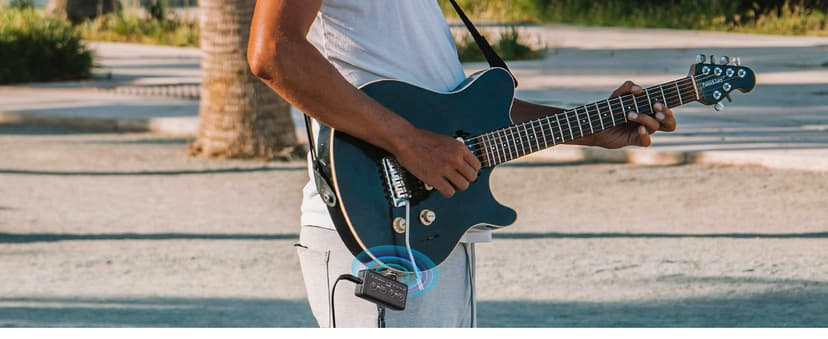 LEKATO Micro Guitar Headphone Amp Bass Guitar Headphone Amplifier with Multi Effects - Amp Models, IR Loading, Tuner, Rechargeable Electric Headphone Amplifier Delay Reverb Chorus Overdrive Portable