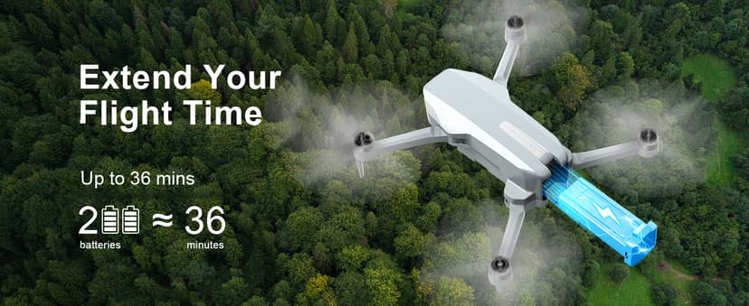 Drone with Camera, 2K HD FPV Drones for Adults, Mini Drone with Gravity Control, One Key Take Off/Land, Waypoint Fly, Gestures Selfie, 3 Speed Modes, RC Drone for Beginners with 2 Batteries