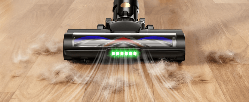 Trucozie Cordless Vacuum Cleaner, Self-Standing Lightweight Stick Vacuum with 50 mins Runtime, Powerful Suction, Anti-Tangle Wireless Vacuum for Home, Hardwood Floor, Carpet, Pet Hair, Black