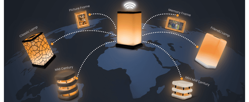 Friendship Lamp FriendLi by Filimin - Subscription Required Wi-Fi LED Light for Long Distance Touch Lamp, Present for Best Friend, Relationship, Family, Unique Gifts, Easy App Setup - Set of 2