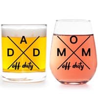 Breezy Valley Best Mom Dad Gift Set, Mom and Dad Coffee Mugs, Christmas Gifts for Parents Birthday Gifts from daughter Son, Anniversary Present for Parents