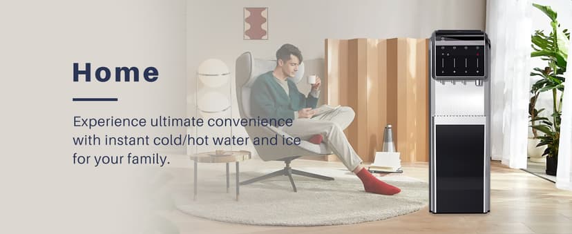 ICEPURE Multi-Function WiFi Water Cooler with Bullet and Crushed/Chewable Ice Maker, 5 Gallon Bottle Bottom Loading, Hot Cold Water Dispenser Built-in Ice Machine Combo, 35lbs/24H, Stainless Steel