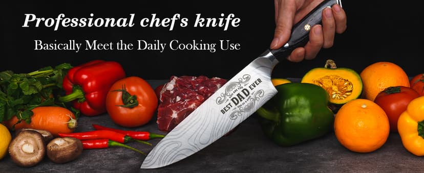 Gifts for Dad Men, Dads Gifts for Dad, Dad Birthday Gift from Daughter Son Kids, 8 inch Pro German 1.4116 Chef Knife, Kitchen Knife Gift Set for Best Dad Father Christmas Xmas Gifts