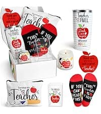 UAREHIBY 12 PCS Teacher Appreciation Gifts in Bulk, 20 OZ Wine Tumbler Teacher Gifts, Graduation Gift with Keychain,Best End of Year Teachers Gift with Cosmetic bag for Women Men