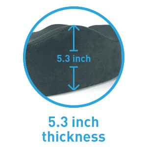 BlissTrends Seat Cushion,5.2in Thick Memory Foam Cushions for Office Chair, Car Seat, Airplane, Relieving Pressure Tailbone Sciatica Back Pain for Long Sitting Office Workers, Car Drivers DarkGreen