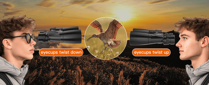 10-30x50 Zoom Binoculars for Adults, High Powered Military Binoculars for Bird Watching Traveling Hunting Concerts with Large View,BAK4,FMC Lens,Clear Low Light Vision at Night