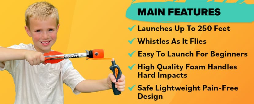 Toy Rocket Launcher for Kids: Outdoor Toys Slingshot Rocket Launchers - Best Gifts for Boys & Girls All Ages - Fun Stocking Stuffers for Kids & Teen Boy Gifts for 8 9 10 11 12 Year Old Boys Gift Idea