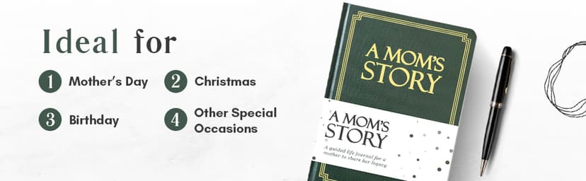 Mom's Life Story Journal (Hardcover): A Meaningful Keepsake for Mom to Share Her Journey and Memories, Book Includes 250+ Prompt Questions, Sentimental Gifts for Mother's Day, Birthday & Christmas