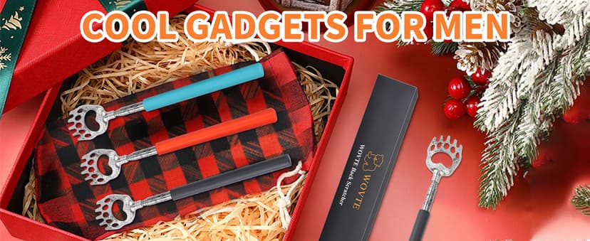 WOVTE Bear Claw Extendable Back Scratcher for Men Women, Stocking Stuffers for Adults Men, Mothers Day Fathers Day Birthday Christmas Gifts for Men Women Mom Dad Husband