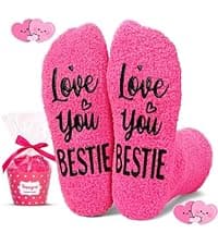 HAPPYPOP Bestie Gifts for Women - BFF Gifts, Best Friends Socks for Sisters Friends