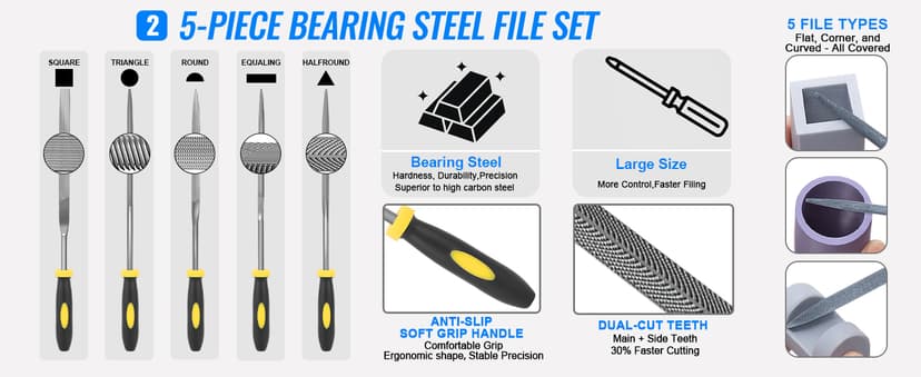 68Pcs 3D Printer Tools Kit with Storage Case, 3D Printer Accessories - Deburring Tool, 3D Printer Removing Scrapers, Metal Files, Brushes, Hand Drill, Tweezers, for Bambu Lab, Ender 3, Kobra, etc.