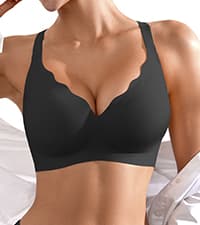 Wireless Seamless Jelly Bra for Women with Support - No Underwire Full Coverage Push Up Bras for Women