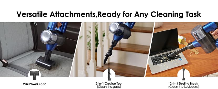 Tineco Pure ONE S50 Pro Cordless Stick Vacuum Cleaner, 200AW Powerful Suction, Zero Tangle Brush, 95Min Runtime, 180° Foldable Tube, 120° Green Light, Easily Tackles Large Debris Stick Vacuum