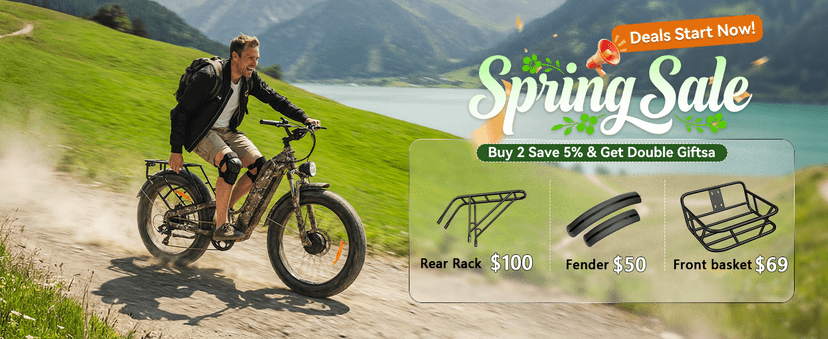 FREESKY Ranger AIR Dual Motor Electric Bike for Adults, 3500W 200NM Fast Ebike,105Miles Long Range E Bike,Full Suspension Electric Mountain Bike, 26'' Fat Tire Electric Bicycle for Man Womens Hunters