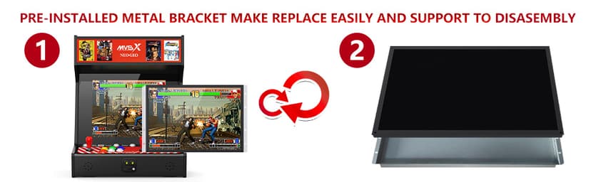 UNICO 17 inch Phoenix Monitor Replacement for Arcade Machine, 1280 * 1024 Pixels Arcade Screen for HDMI/VGA/CG/EGA Retro Game Cabinet