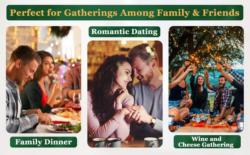 Bamboo Charcuterie Boards (23"×11"×0.8") and Knife Set, Lightweight Cheese Board and Platter, Unique Gift for Housewarming, Anniversary & Wedding, Mother's Day and Christmas for Women…