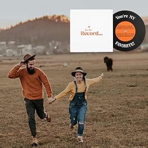 Bee! Anniversary card for Him or Her | Gift for Husband or Wife, Boyfriend or Girlfriend | Valentine's Day Card for men and women | For the Record Love Card