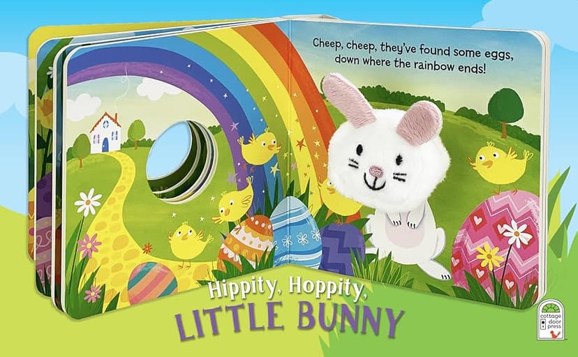 Hippity, Hoppity, Little Bunny - Finger Puppet Board Book for Easter Basket Gifts or Stuffer Ages 0-3 1680524771