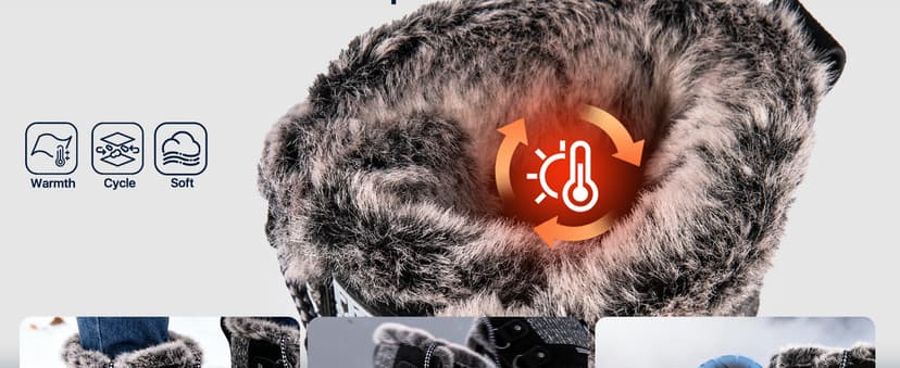 FREE SOLDIER Women's Waterproof Winter Cold Weather Snow Boots for Women Outdoor Fashion Duck Boots Comfortable Insulated