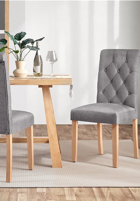 Yaheetech Dining Chairs Set of 4 PU Leather Dining Room Chairs with Waterproof Surface and Wood Legs for Kitchen Restaurant and Living Room, Dark Brown