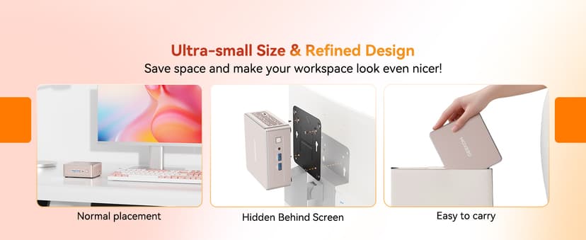 GEEKOM A5 Mini PC with AMD Ryzen 5 7430U, 3-Year Coverage, 16GB RAM(Upgradable, Not LPDDR)&512GB M.2 NVMe SSD, Windows 11 Pro Desktop Computer Support 8K/Wi-Fi 6/BT 5.2/USB 3.2/SD Slot/6x USB