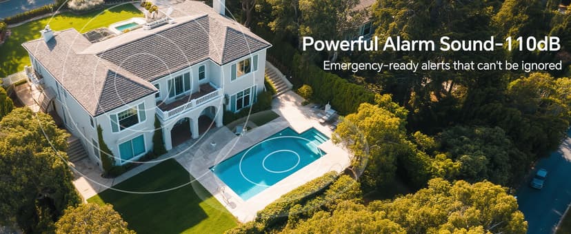 Pool Alarm, Floating Pool Safety Alarms for Inground & Above Ground Pools – Loud 110dB Alert, Adjustable Sensitivity, Protection for Kids & Pets (Hot Red)