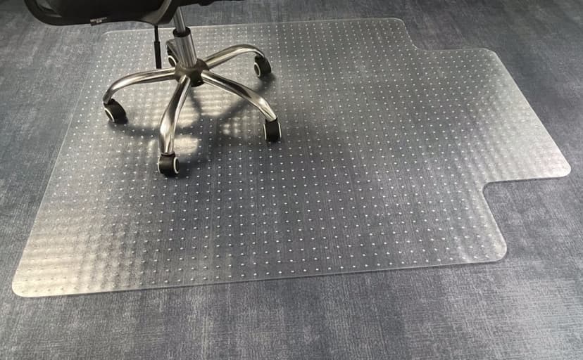 46” x 60” Office Chair Mat for Carpeted Floors – Large, Slip-Resistant, Heavy-Duty Desk Protector with Extended Lip – Easy Glide Rolling Desk Chair Mat for Work, Gaming, Home