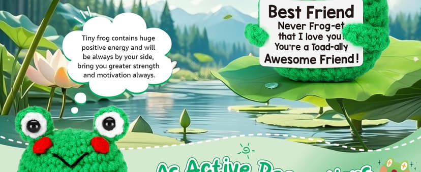 LEJIAJINW Friendship for Women Birthday Bestie BFF Sister, Birthday Gifts for Women Friends, Mini Cute Handmade Frog Positive Gift Ideas Christmas Thanksgiving Valentines Day for Her