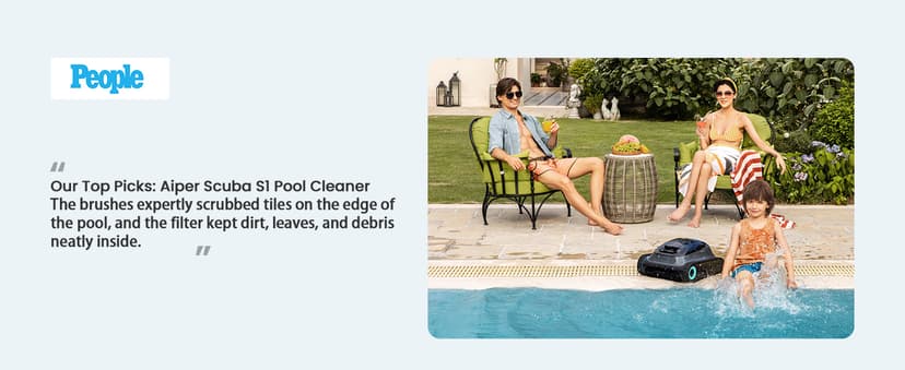 Aiper Scuba S1 Robotic Pool Cleaner – 4500GPH Suction, Wall & Waterline Cleaning, 4 Modes, Smart Wavepath Navigation, 150-Min Runtime, Pool Vacuum for Inground Pools
