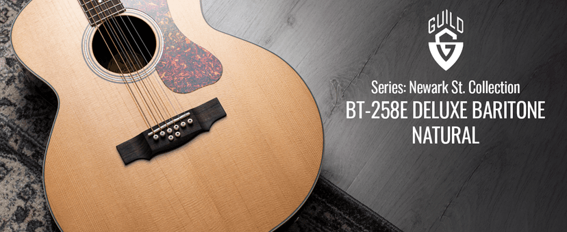 GUILD BT-258E Baritone Deluxe Acoustic-Electric Guitar - Natural