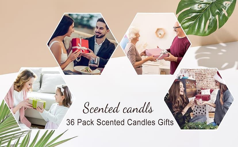 Set 36Pack Scented Candles Gifts Soy Wax Travel Tin Jar Candles for Home 2.5 OZ jar Candles for Mom, Birthday, Thanksgiving, Mother's Day,Aromatherapy,Valentine's Day Gifts B0FLVT8QX1