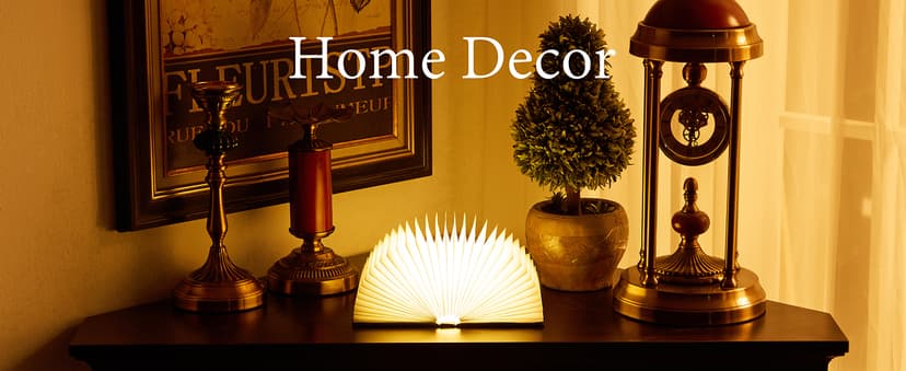 Book Lovers Gifts BookLamp - 5 Color Lights, 1200mAh Battery, Foldable Paper Lamp as Book Decor & Accessories, Hot Foil Cover Design, Unique Gifts for Women or Friends & Christmas