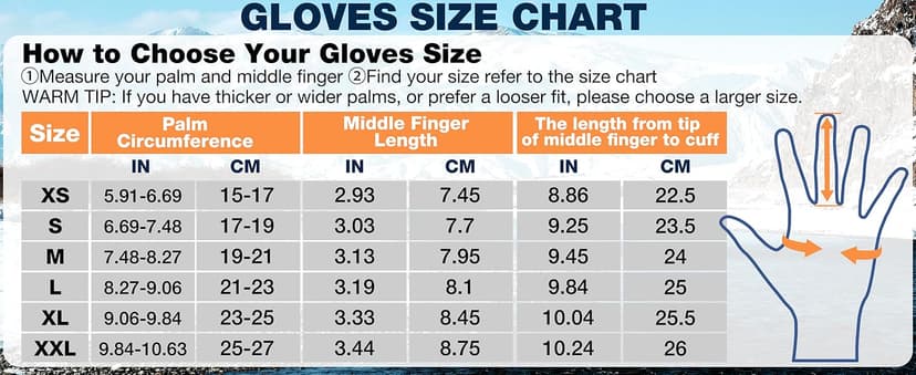 SIMARI Winter Waterproof Warm Gloves Women Men with Touchscreen Fingers, Ski Snow Windproof for Cold Weather Thermal, for Running Hiking Driving Cycling Outdoor Sports Daily Work