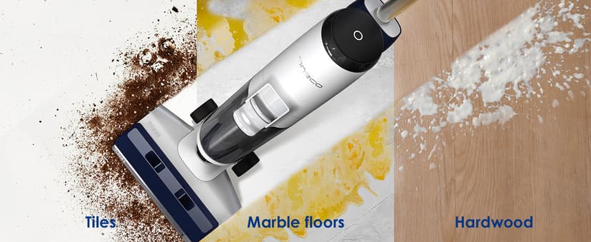 Tineco iFLOOR 5 Breeze Complete Wet Dry Vacuum Cordless Floor Washer, One-Step Cleaning for Hard Floors, Edge Clean, Auto Self-Cleaning, Lightweight & Cordless Design