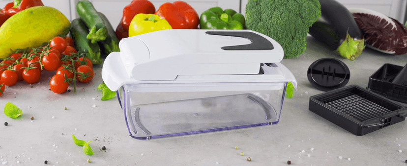 Fullstar The Original Pro Chopper - Vegetable Chopper and Spiralizer, Food Chopper with Container, Fruit Slicer, Kitchen Gadgets & Accessories, Home Essentials (9 in 1, White)