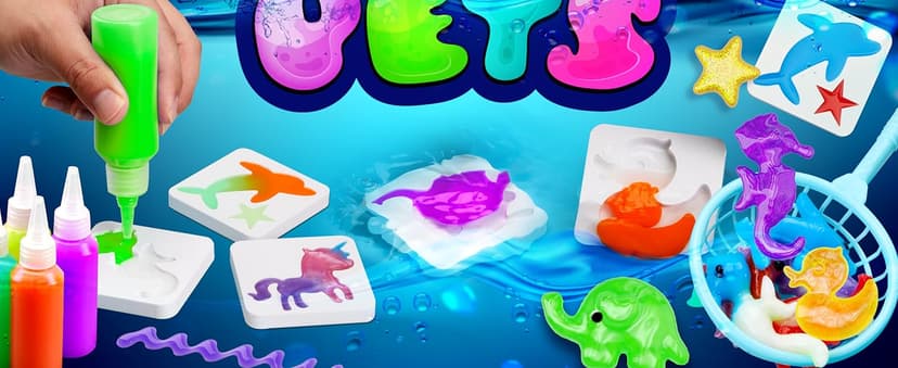 Dan&Darci Aqua Fairy Water Gel Kit for Kids - Craft for Kids - Magic Elf Toy Kits - Waters Pets - DIY Squishy Maker - Make Your Own Squishies Toys Crafts for Boys & Girls Ages 6-12