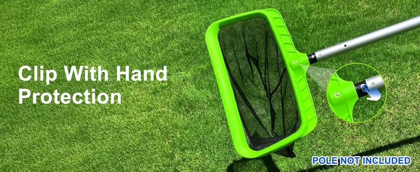 Sepetrel Swimming Pool Leaf Skimmer Net,Reinforced Frame Deep Rake Net