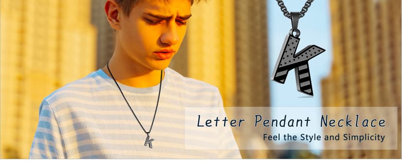 Stainless Steel Army Pendant Jewelry for Kids Teen Boy Zocomi American Flag Initial Necklace Gifts for Boys & Men B0FS78XFTM
