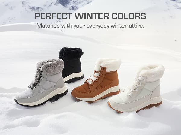 DREAM PAIRS Women's Winter Snow Boots, Faux Fur Waterproof Ankle Booties, Zaylee Ladies Comfortable Short Boots Outdoor