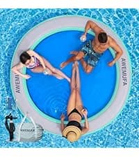 AWEMUFA Inflatable Chair for Lakes, Inflatable Floating Chair Floating Pool Lounger Float Adult, Heavy Duty Lake Floats Outside Tanning Pool Hangout Armrest Floaties