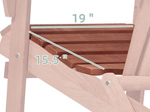 Wooden Folding Adirondack Chair Set of 4, Half Pre-Assembled Wood Lounge Chair for Outdoor Patio Garden Lawn Backyard Deck Pool Beach Firepit