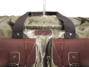 Wildroad Waxed Canvas Duffle Bag - 50L Waterproof Weekender Overnight Travel Bag