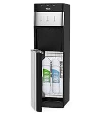 VECYS Self-Clean Bottom Loading Ice Maker Water Dispenser for 5 Gallon Bottle, Hot Cold Room Water 22LBS Daily Ice Making, Child Safety Lock, Black
