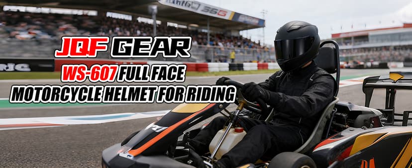Full Face Motorcycle Helmet WS-607 DOT Approved Motorbike Racing Street Bike Helmets for Adults with Visor